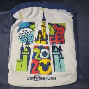 Rare Walt Disney World 50th Anniversary Cinch Drawstring Bag Backpack WDW